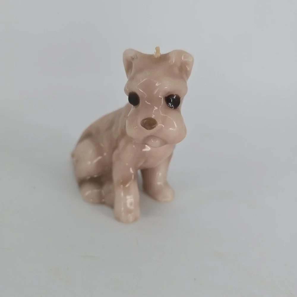 Vintage Style Dog Figurine Candle, Dark Academia Decor Grandmillennial Aesthetic